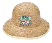 12 PAC!  Straw Safari Hat Rhode Island Novelty - Child Size  Ages - 3+