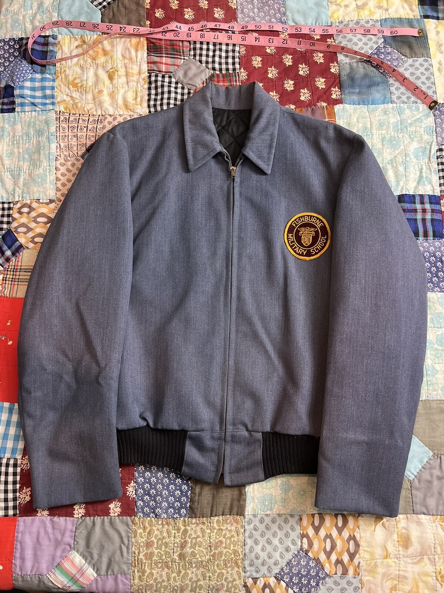 Vintage Grey Gabardine Jacket 60s ConmaticZip Fishburne Military