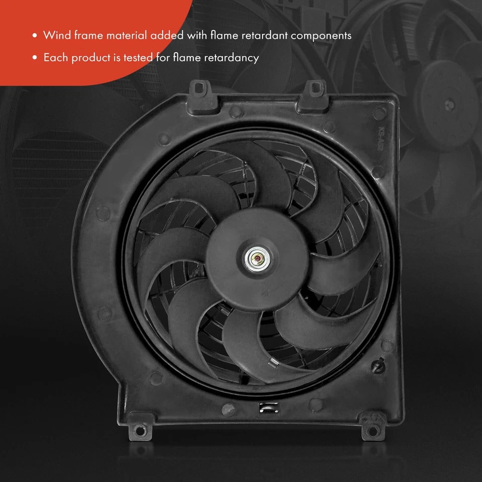 Ventilador condensador de aire acondicionado con conjunto de cubierta para Honda Passport Isuzu Axiom Rodeo Amigo Foto 3 de 4