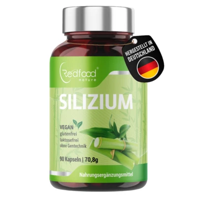 REDFOOD Silicon Capsules High Dose - 667mg Organic Silica from Bamboo Extract
