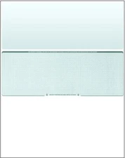 1000 Blank Check Stock Paper - Check in Middle - Green Diamond