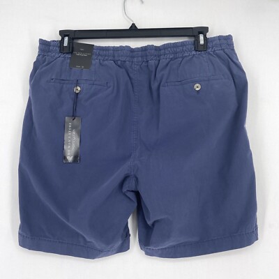 The Men's Store Size 38 Pull-On Casual Shorts Stretch Navy Blue