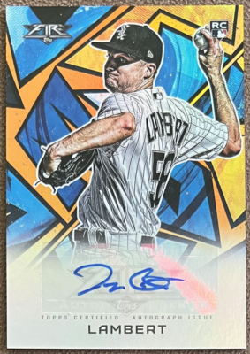 Jimmy Lambert 2021 Topps Fire Autograph Orange Rookie #AVJL /99