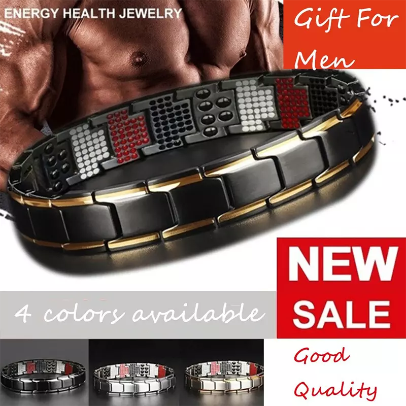 Adjustable Men s Strength Therapy Bracelet Health Energy Bio Magnetic Male
