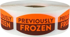 Previously Frozen Grocery Stickers, 0.75 x 1.375 Inches, 500 Labels on a Roll