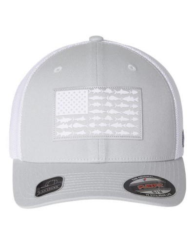 PFG Fish Flag Columbia Mesh Flexfit Ball Cap - 183681 S/M L/XL - Picture 10 of 12