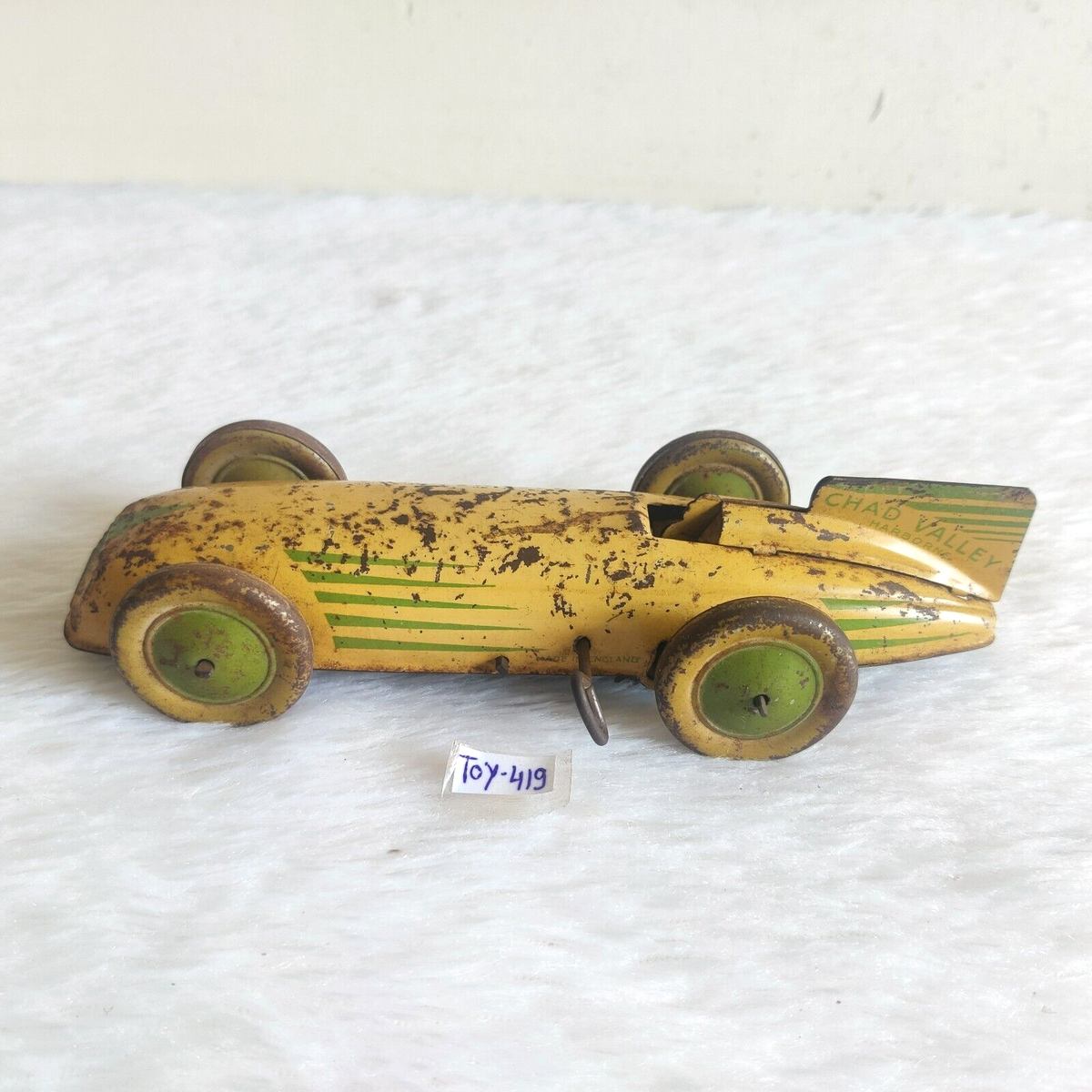 ビンテージのボンゾ チャドバレー製 Vintage Chad Valley Harbrone Windup Toy Car Working England