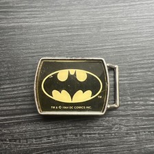 Batman Lee Jeans Belt Buckle BELT Vintage Kids RARE BATMAN 1964