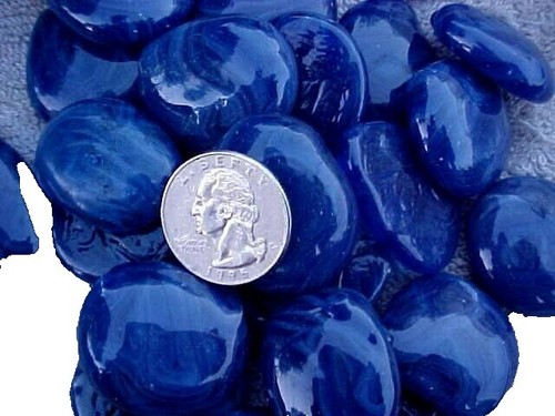 6 Vintage Brilliant Cut Glass Sapphire 14x10mm. Oval Unfoiled Gem