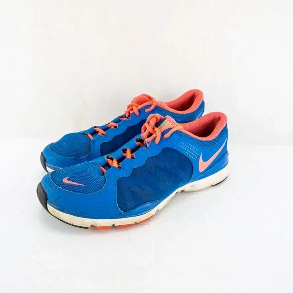 Nike Flex Sneakers Womens 8.5 Blue Pink Running Shoes Lace Up Casual - Image 2 of 4