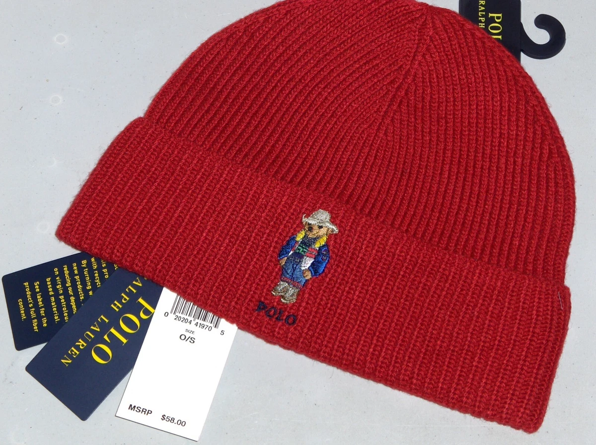 POLO RALPH LAUREN Men s COWBOY HOLIDAY BEAR Beanie Hat Skull Watch