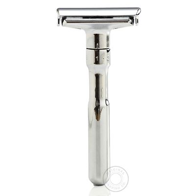Merkur Futur 701 Double Edge DE Rasierhobel - Chrom poliert - langer Griff