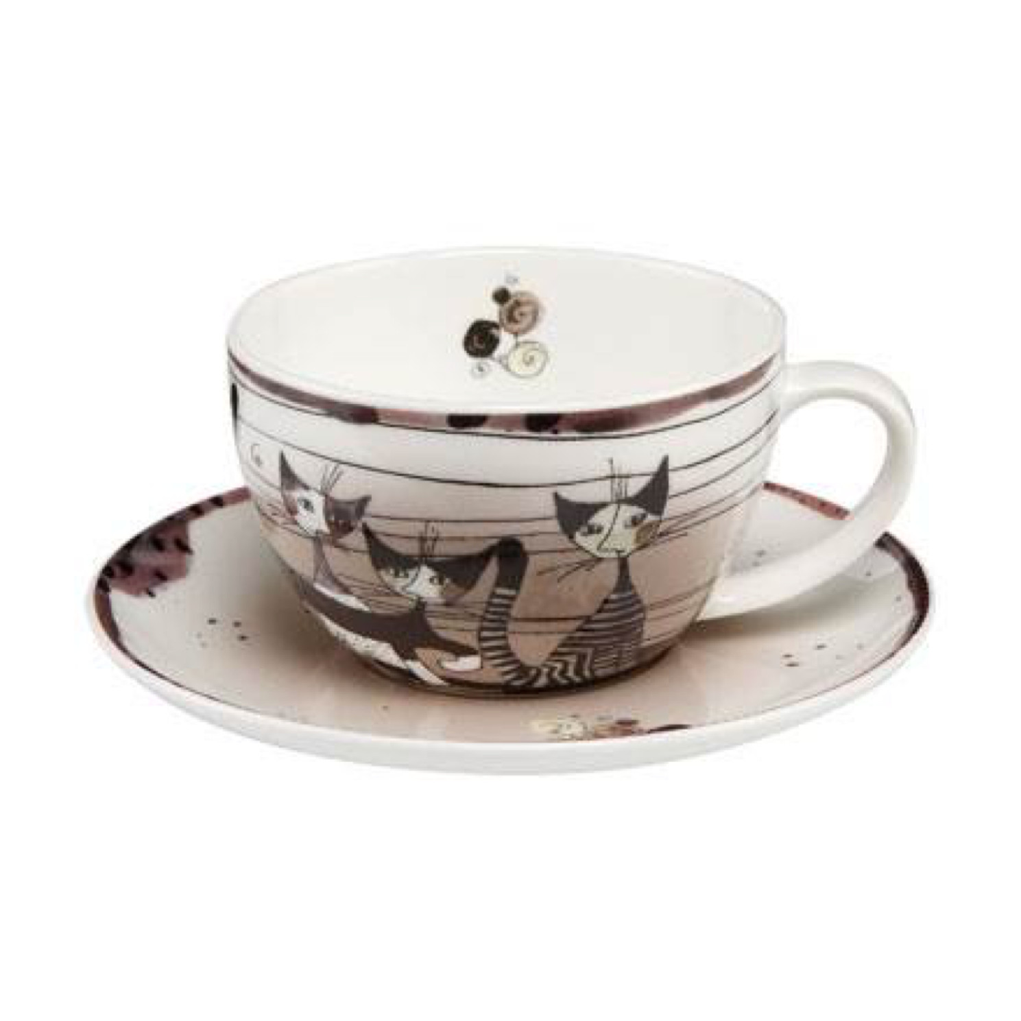Rosina Wachtmeister Carota Con Amici Cat Cup & Saucer
