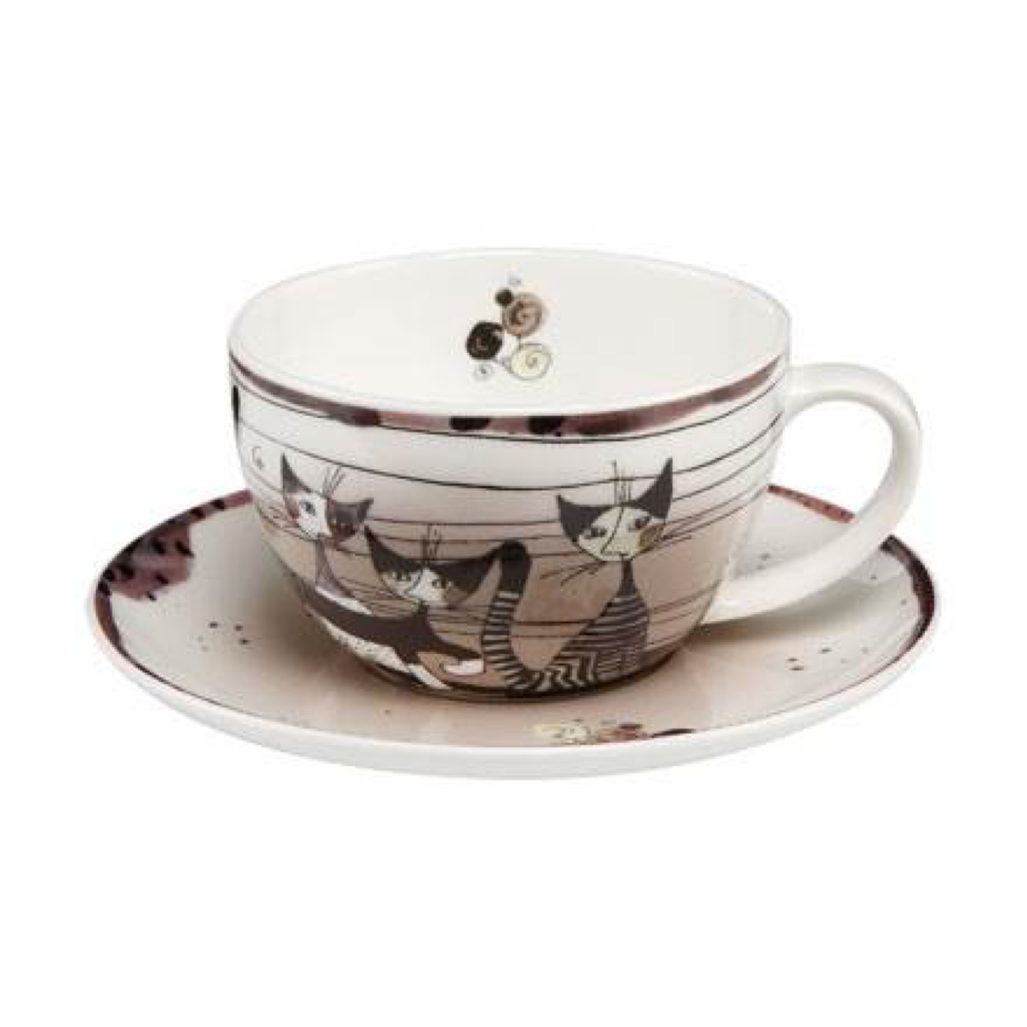 Rosina Wachtmeister Carota Con Amici Cat Cup & Saucer