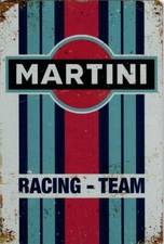 Retro Metal Sign, Garage, Man Cave, Bar 30cm x 20cm Martini Racing Team