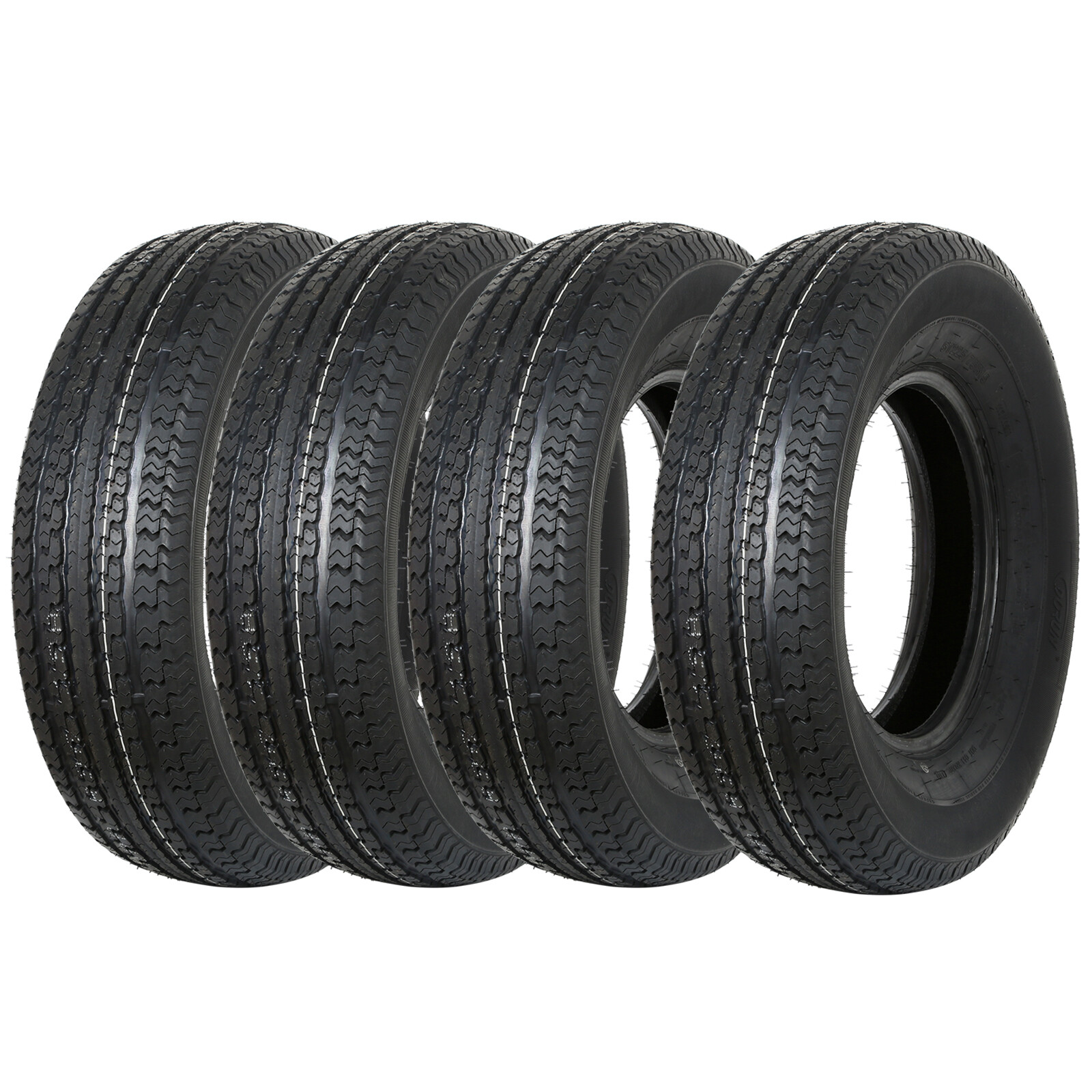 Set of 4 Radial Trailer Tire ST225/75R1510 Ply, ST225-75R15 117N Load ...