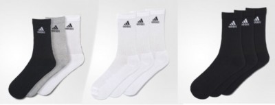Adidas Herren Damen Trainings 3S Performance Sport Short Crew Socken 3er Pack 