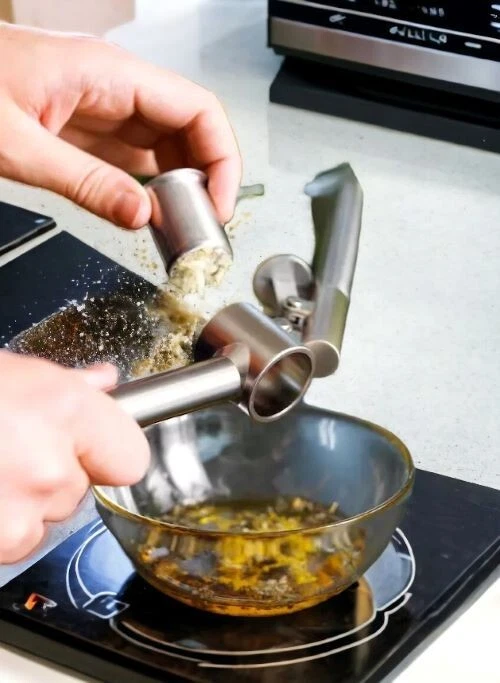 IKEA KONCIS Exprimidor de Ajo Prensa Trituradora Acero Inoxidable 6 1/4 " Foto 2 de 4