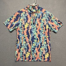 NWOT- Bad Birdie Men  s Core Golf Polo Short Sleeve Shirt Lei'd Tropical Size M