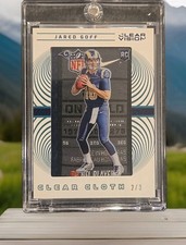 2016 Panini CLEAR VISION  CLEAR CLOTH Jared Goff Rookie Laundry Tag RC RARE #/3 