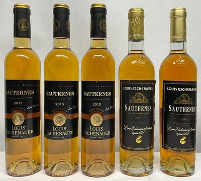 5× Louis Eschenauer Sauternes 1998 2000 2013   0,5 l Bordeaux Dessertwein