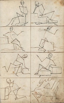 Bengt Frokenberg (1776-1845) Feder- und Tuschezeichnung - 18. Jahrhundert - Figurenstudien