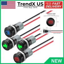 4PCS LED Indicator Small Light Waterproof Panel Cutout Single Arrow Left/Right