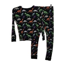 Boys 12 Black Longsleeve Dinosaur Skeleton Pajamas
