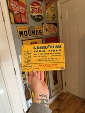 Good Year Farm Tires Embossed Thermometer Advertising Cook Farm Store