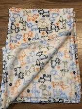 HTF Baby Gear Orange Blue Puppy Dog Lovey Security Blanket Puppies Plush Fleece