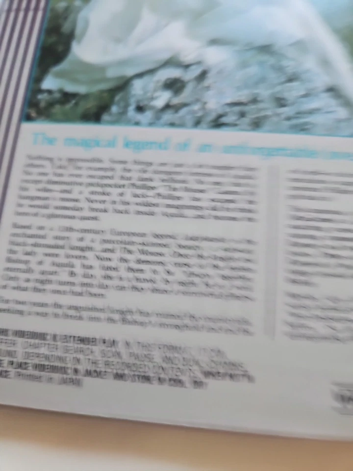 Ladyhawke Widescreen Laserdisc LD Matthew Broderick VG Cond RA1 Foto 2 de 4