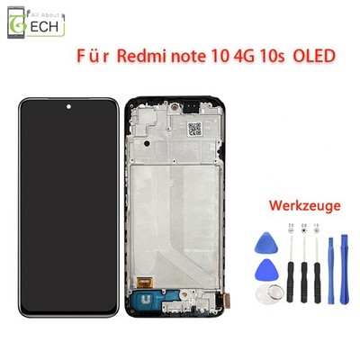 Für Xiaomi Redmi Note 10 / 10s 4G LCD Display (OLED) mit Rahmen 5600020K7B00