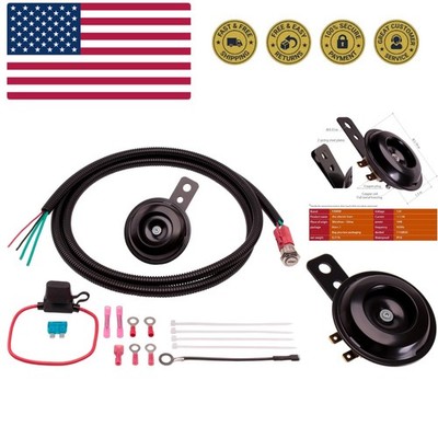 Loud Universal 105dB Horn Kit for Golf Carts, ATVs & Side by Sides   12V Power
