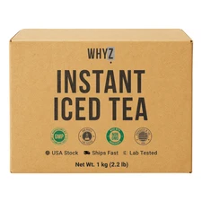 Whyz Bulk Unsweetened Iced Tea Mix, No Fillers, Instant Iced Tea Mix, USA Stock