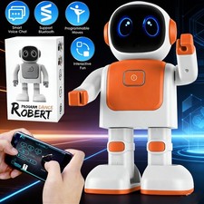 Kids AI Dancing Robot Toy w/Wireless Music  Programmable Moves Voice Assistant