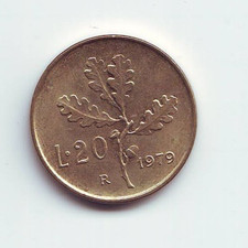 ITALY - 20 Lire 1979 - Bronzital • 3.6 g • ⌀ 21.25 mm