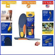 Heavy Duty Orthotic Insoles for Men, Size 8-14, Wide Feet, Shock Absorbing