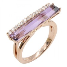 Jewelry Amethyst Diamond Ring Ring Jewelry K18Pg Pink Gold Diamond Ameth Lai23
