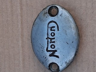 Norton Aluminum Gearbox Inspection Cover Cap Oval 2 Bolt Norton Logo 1950 1957
