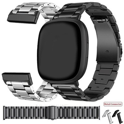 Luxus Titan Metall Armband für Fitbit Versa 4 Versa 3 Sense 2 Sense 1 Ersatzband