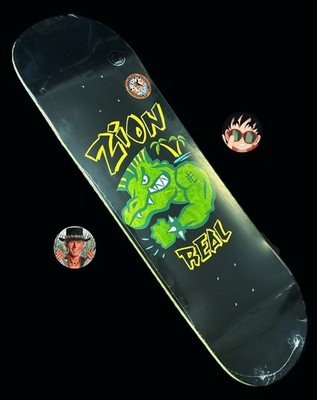 RARE Zion Wright Bad Gator Real Skateboard Deck 8.5  Florida Street Fighter NEW