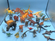 Mixed Brand Lot Of 33 Dino Dinosaurs Plastic Figures Toys Various Sizes Jurassic