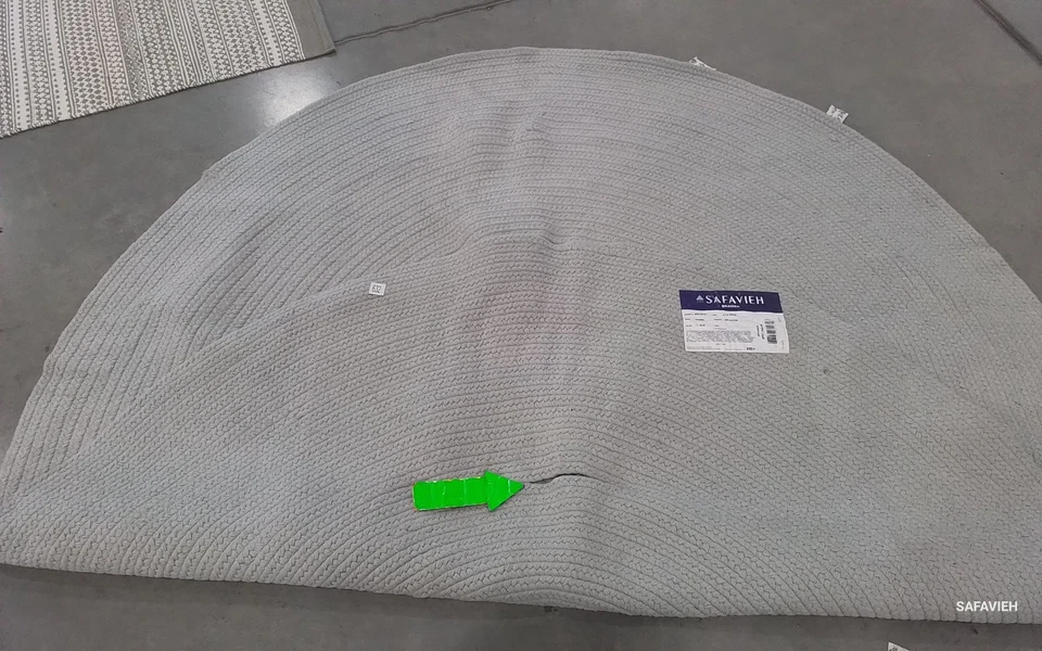 LIGHT BLUE 6'-0" x 6'-0" Broken Thread Rug, Reduced Price 1172782504 BRD176A-6R - Image 2 of 4