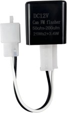Adjustable 2 Prong Electronic LED Flasher Relay with Wires for Bikes Motorcycles