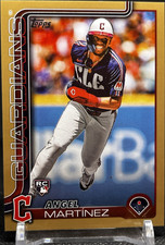 Topps 2025 Series 1 Angel Martinez Gold Rookie #27 Cleveland Guardians /2025