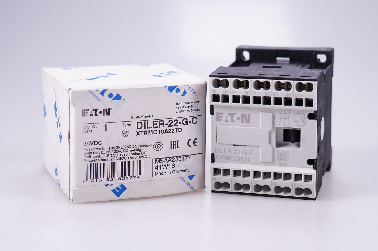 EATON DILER-22-G-C (24VDC) Auxiliary Relay DIL ER-22-G-C (24VDC) OVP
