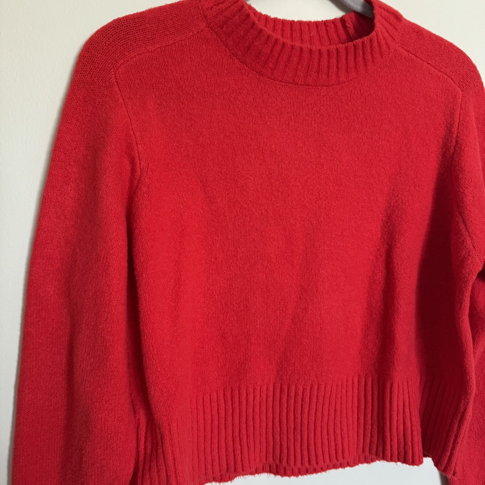 Universal Thread Bright Red Cropped Boxy Sweater … - image 2