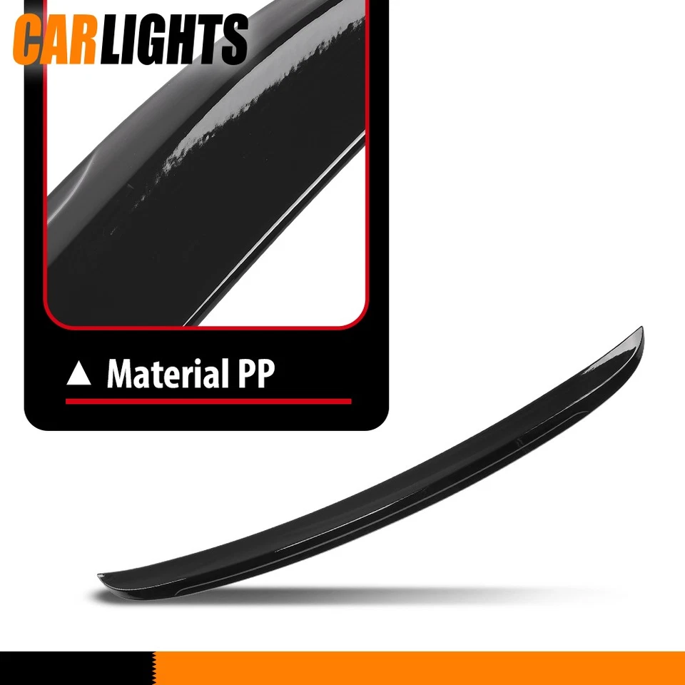 Fits 04-10 BMW 5-Series E60 M5 Style Painted Gloss Black Rear Trunk Spoiler Wing Foto 4 de 4