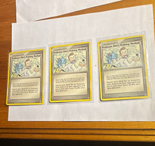 Lote de 3 cartas coleccionables Nintendo Pokémon Professor Elm's Training Method 89/115 Unseen Forces