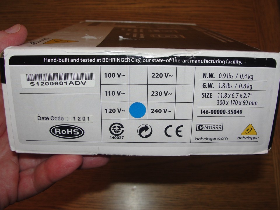 Behringer XENYX 302USB 5-Channel Mixing Console with box and ...